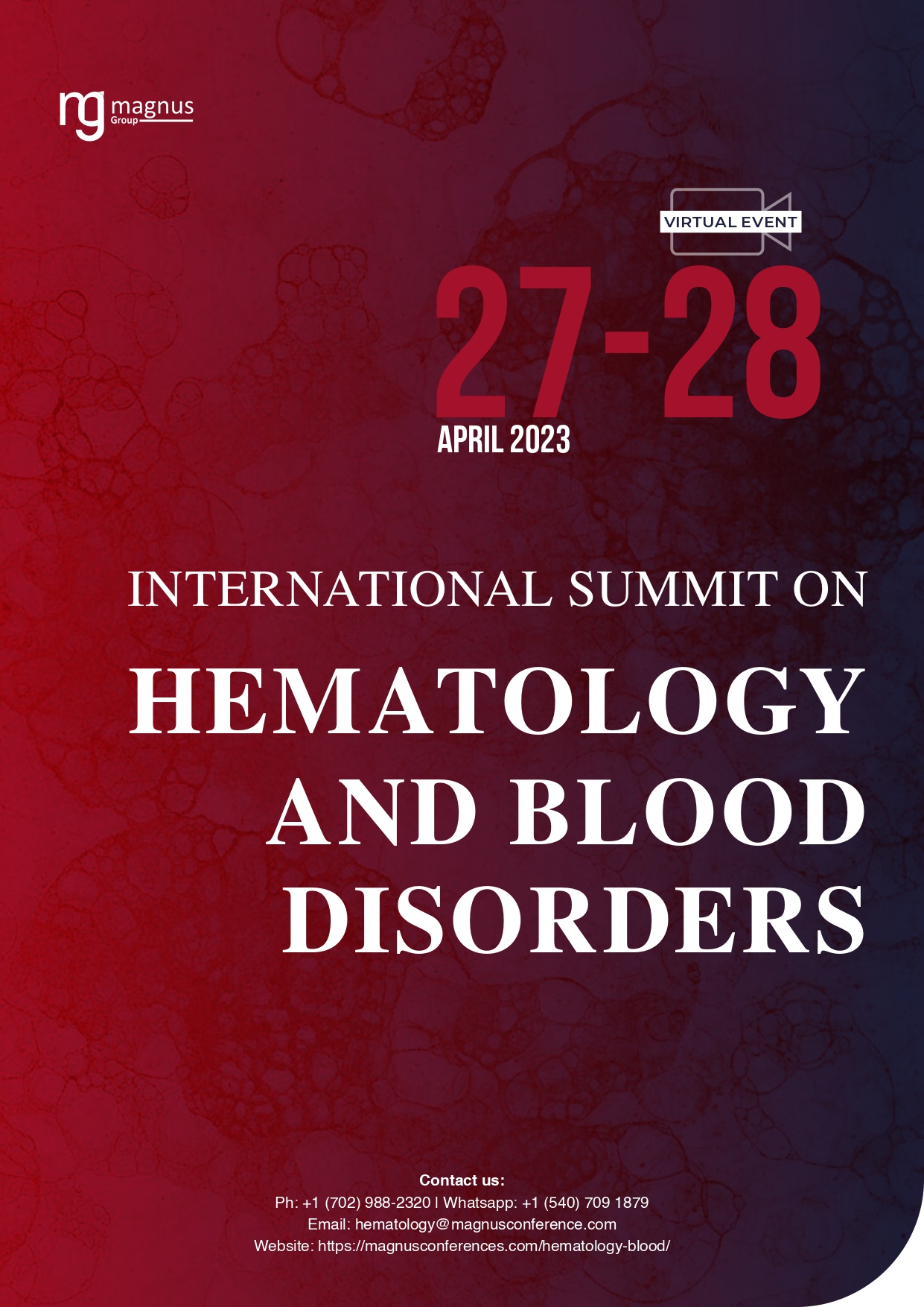 Hematology and Blood Disorders | Online Event Event Book